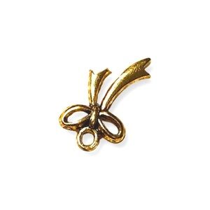 🔴 5 for $10 ONE Vintage Style Gold Tone Ribbon Pendant